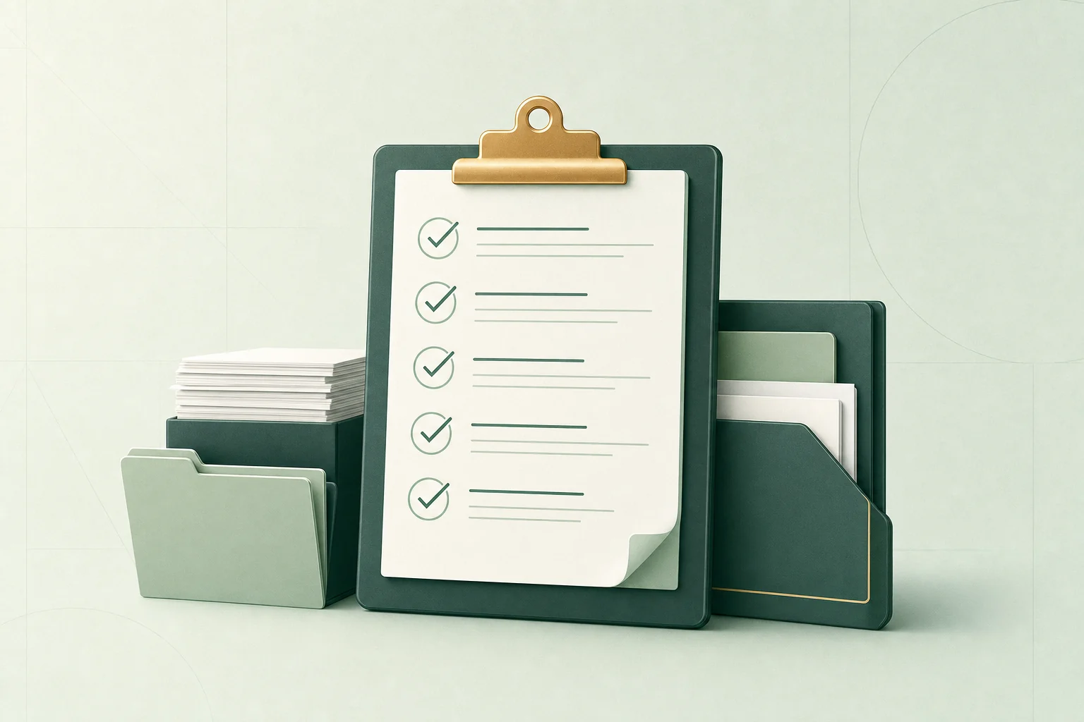 Lista de verificación de la documentación para participar en una subasta